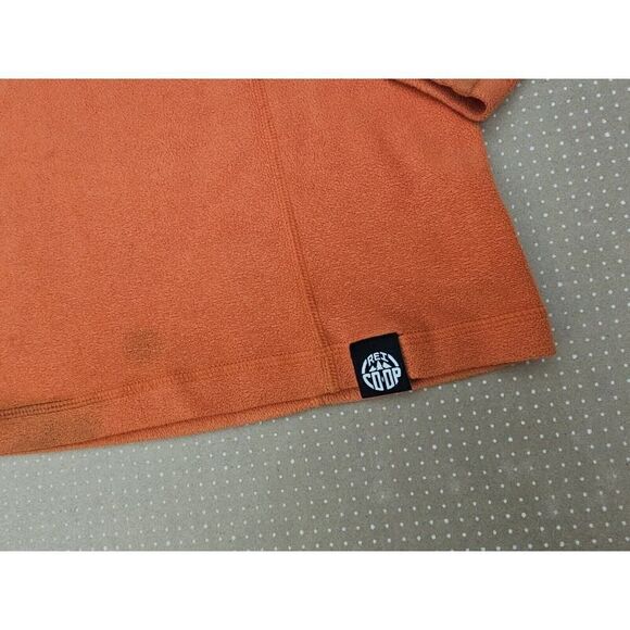 REI Co-op Long Sleeve 1/4 Zip Fleece Pullover Sweater Men's Medium Orange - Picture 2 of 11